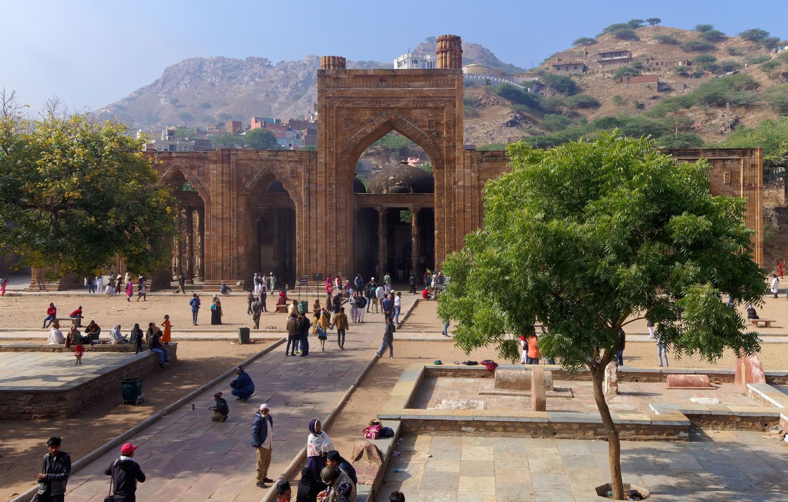 The screen of carved arches at the front of Adhai Din ka Jhonpra in Ajmer