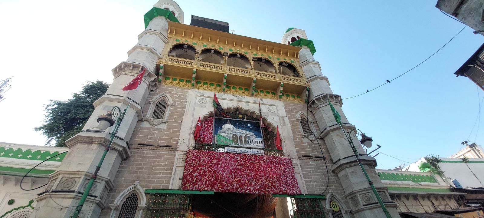 Pilgrims at the gateway of Ajmer Sharif Dargah in Ajmer