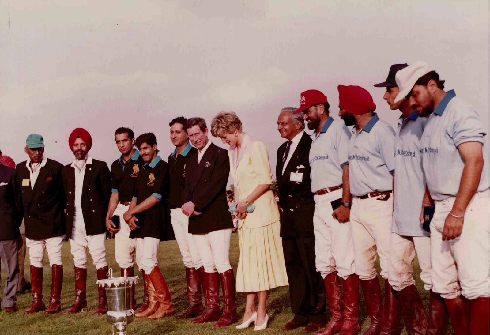Polo players and guests at a match in Jaipur