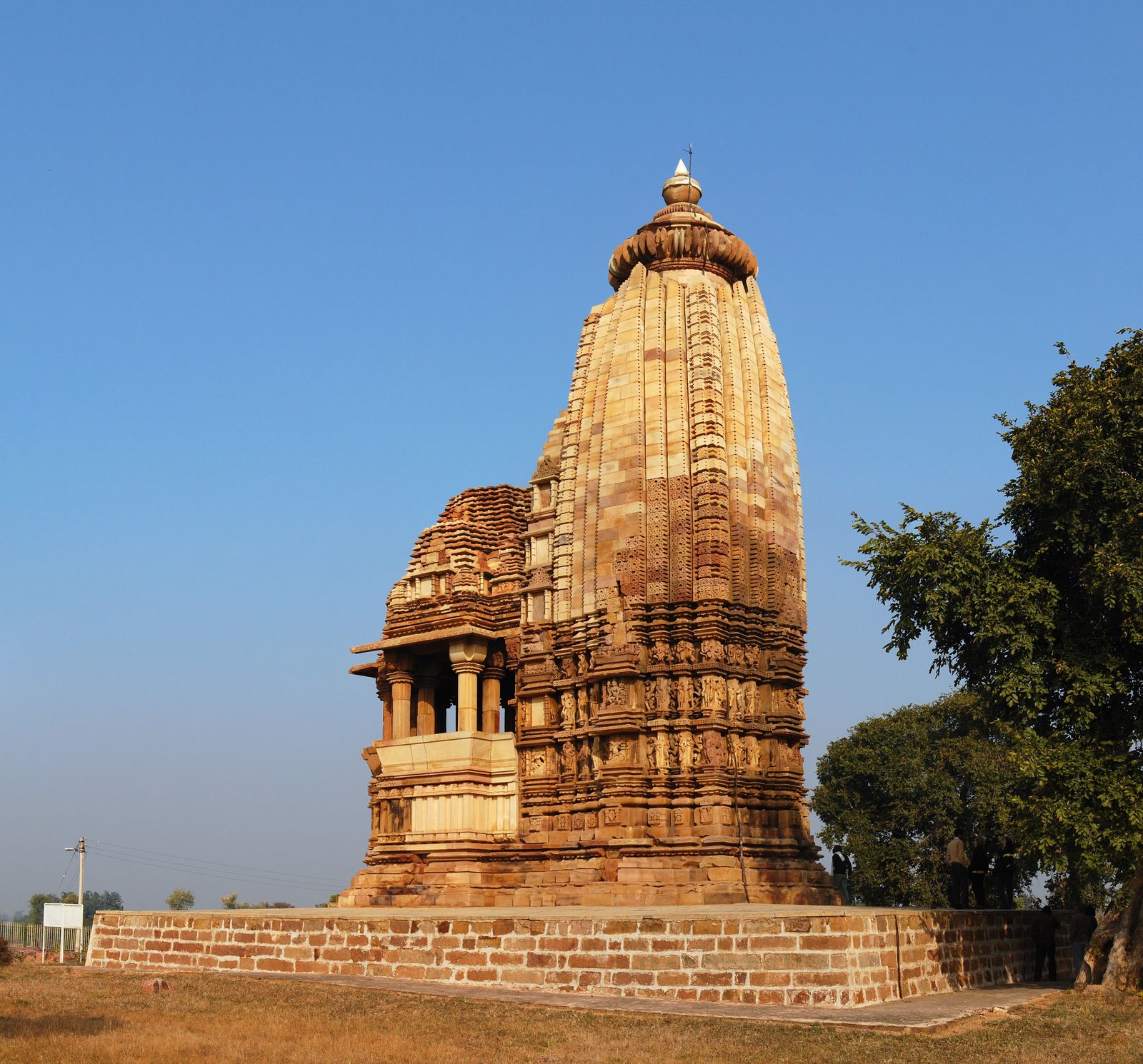 The Chaturbhuj temple in the Southern Group at Khajuraho lit by late afternoon sun