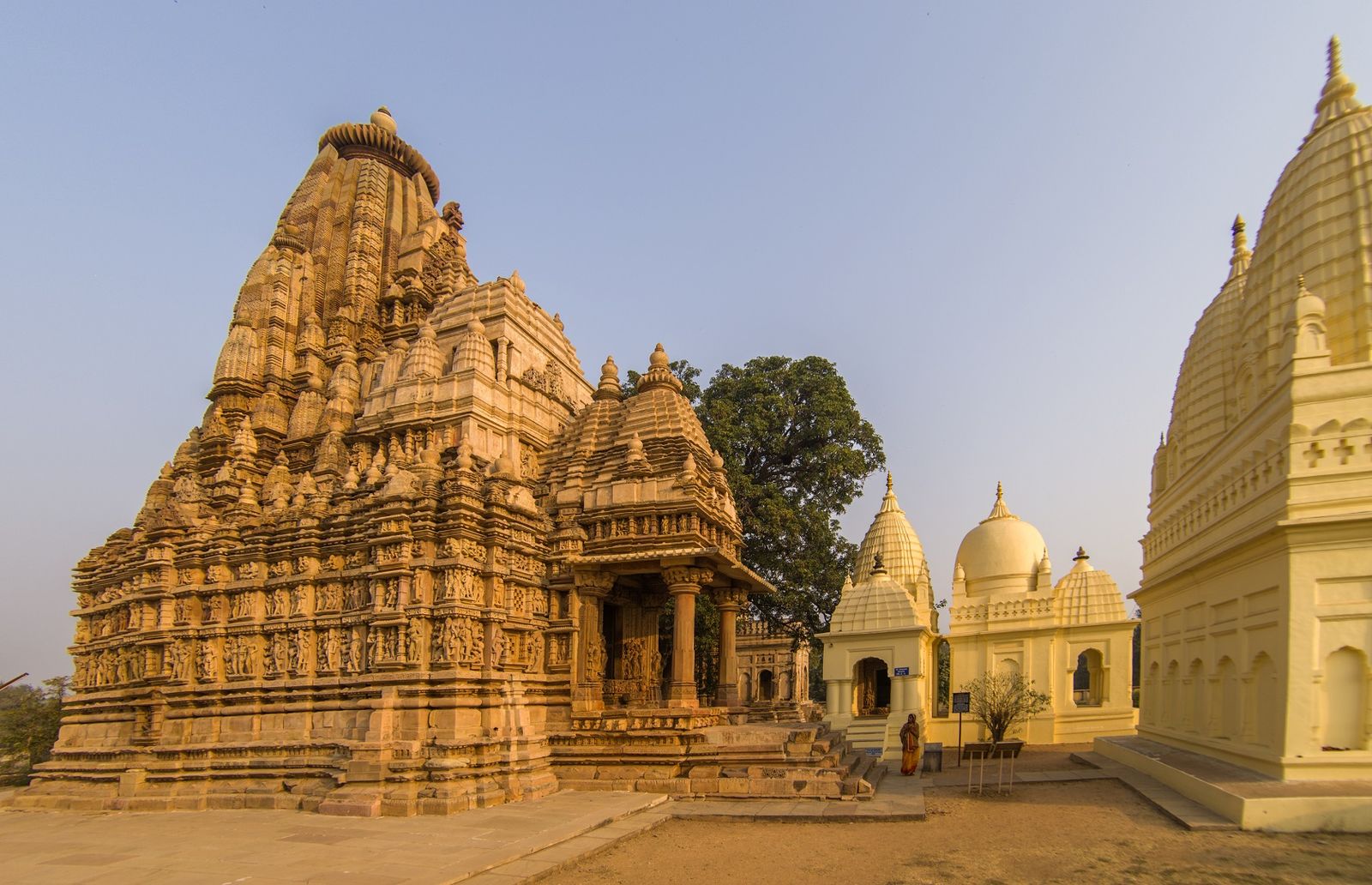 The Parshvanath Jain temple in the Eastern Group at Khajuraho with its carved spire