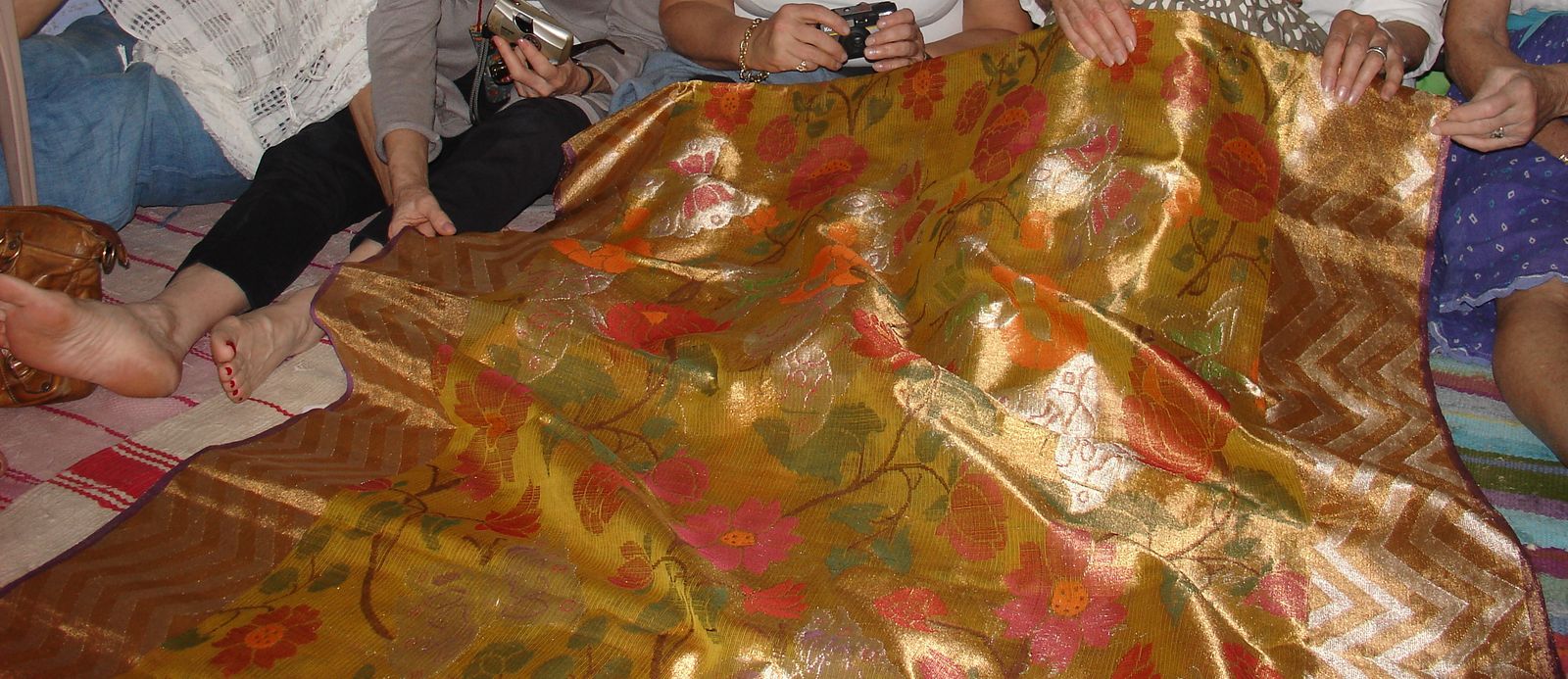 A weaver at a handloom weaving Kota Doria cloth near Kota
