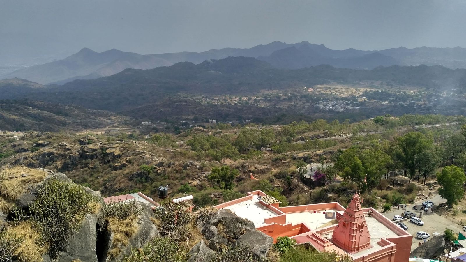 The small white temple on the rocky summit of Guru Shikhar, the highest peak of the Aravalli range